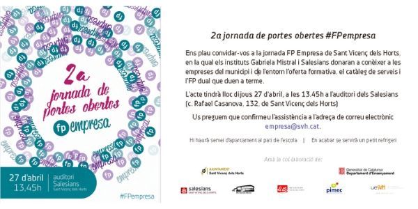 Cartell informatiu Jornada portes obertes FPempresa
