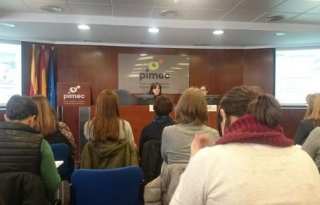 Sala donde se celebró jornadas sobre la reforma horaria organizada por Pimec