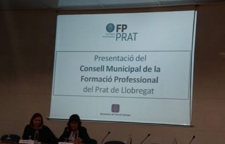 Presentación del Consell Municipal de la FP del Prat de Llobregat Pantalla de presentación del Consell Municipal de la FP del Prat de Llobregat